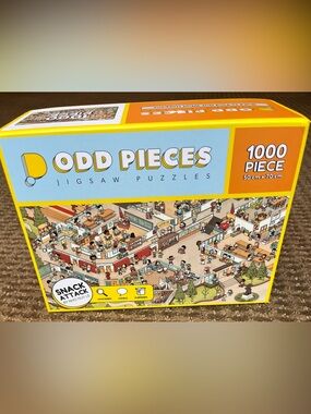 💛Odd Pieces Snack Attack Jigsaw Puzzle 1000-Pieces. Storytelling mystery. EUC!💛